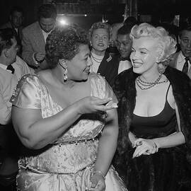 Marilyn Monroe With Ella Fitzgerald by Bettmann