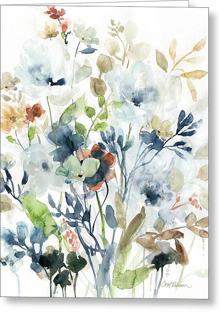 Colorful Floral Watercolor Arrangement Greeting Card
