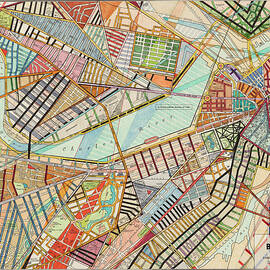 Modern Map Of Boston by Nikki Galapon