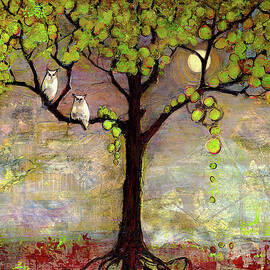 Moon River Tree Owls by Blenda Studio