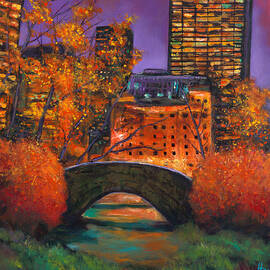 New York City Night Autumn by JOHNATHAN HARRIS