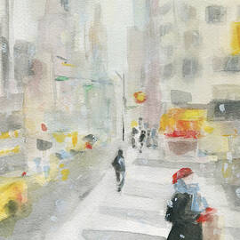 New York Winter 57th Street by Beverly Brown