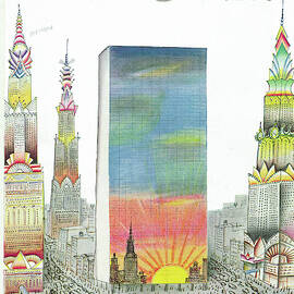 New Yorker April 2nd, 1960 by Saul Steinberg