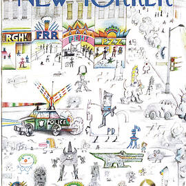 New Yorker January 16th, 1971 by Saul Steinberg