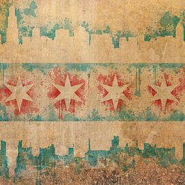 Old World Chicago Flag by Mike Maher