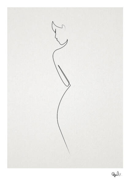 Minimalist Female Silhouette Wall Art