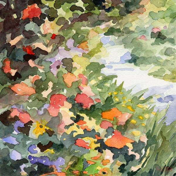 Monet's Colorful Garden Path Wall Art