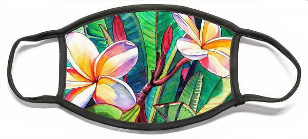 Vibrant Tropical Blooms Face Mask