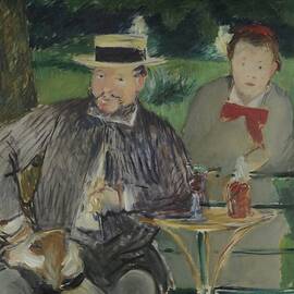 Portrait Dernest Hosched Et Sa Fille Marthe by Edouard Manet