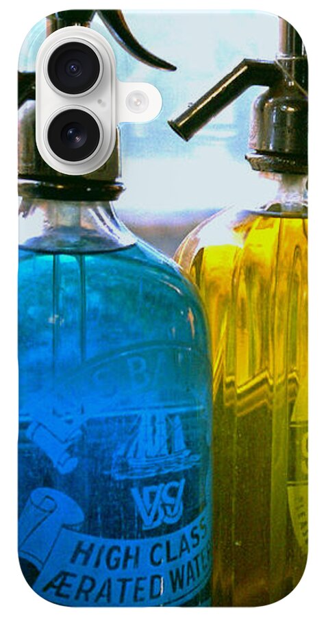 Colorful Vintage Seltzer Bottles iPhone Case