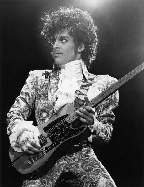 Prince Performing on Stage Wall Art