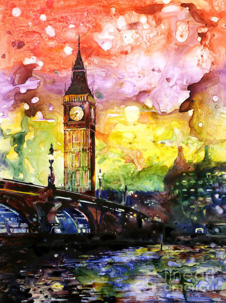 Vibrant London Skyline at Dusk Wall Art