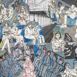 Reading on Subways Before Cell Phones 1980