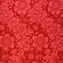 Red Sunflower Wallpaper Design, 1879 by William Morris