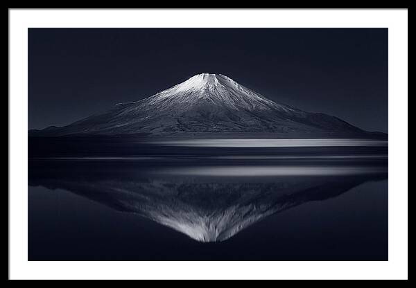 Majestic Snow-Capped Mountain Reflection Framed Print