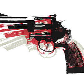 Revolver on White by Michael Tompsett