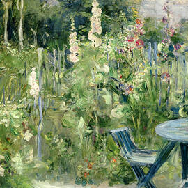Roses Tremieres by Berthe Morisot