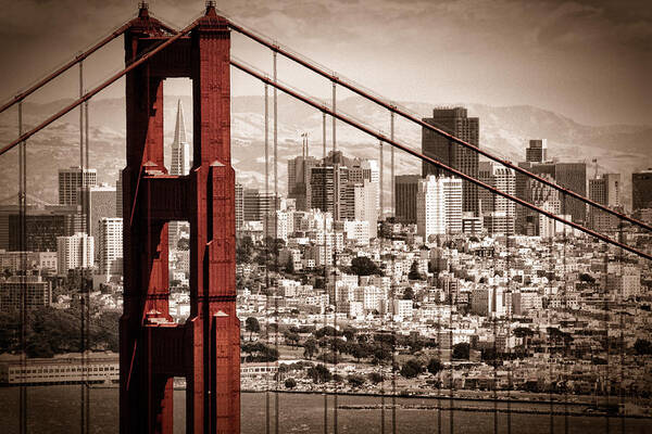 Golden Gate Bridge and Cityscape Wall Art