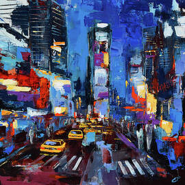 Saturday Night in Times Square by Elise Palmigiani