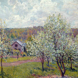 Spring In The Environs Of Paris, Apple Blossom by Alfred Sisley