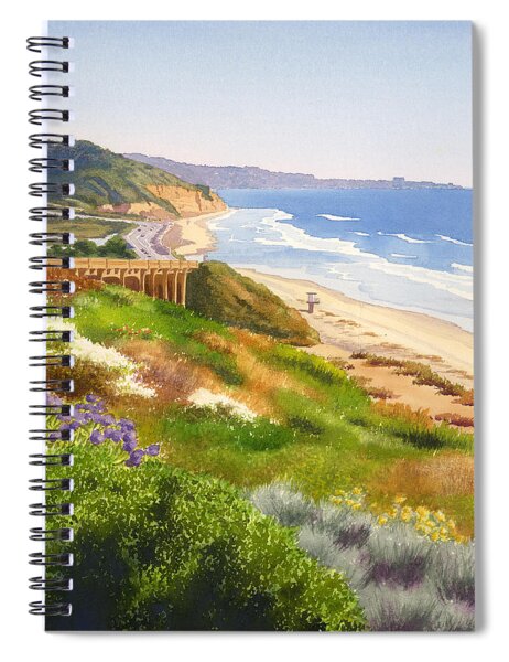 Coastal Bluff and Beach View Spiral Notebook