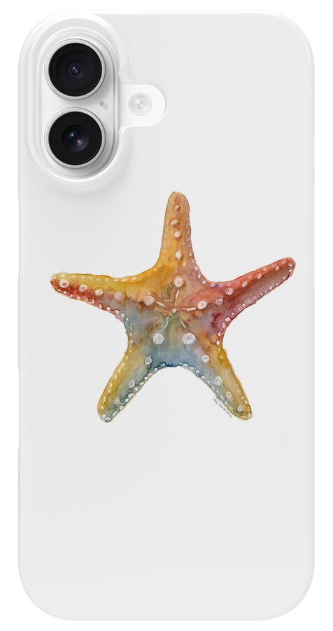 Colorful Starfish Watercolor iPhone Case