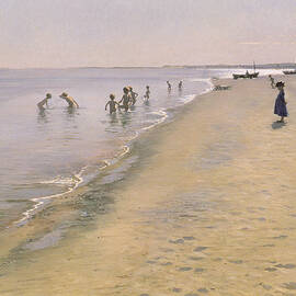 Summer Day at the South Beach of Skagen by Peder Severin Kroyer