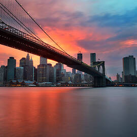 Sunset over Manhattan by Larry Marshall