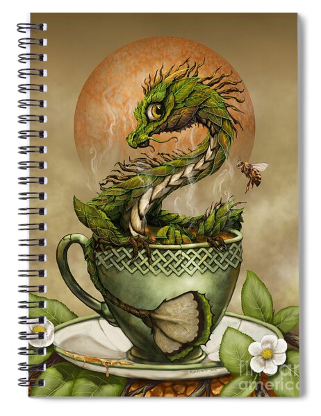 Mystical Dragon in Tea Cup Spiral Notebook