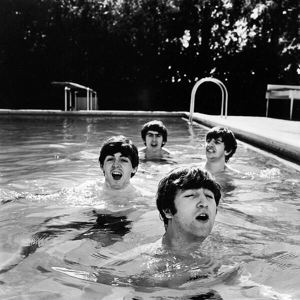The Beatles in Swimming Pool Wall Art