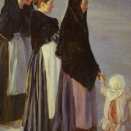 The Departure Of The Fishing Fleet by Peder Severin Kroyer