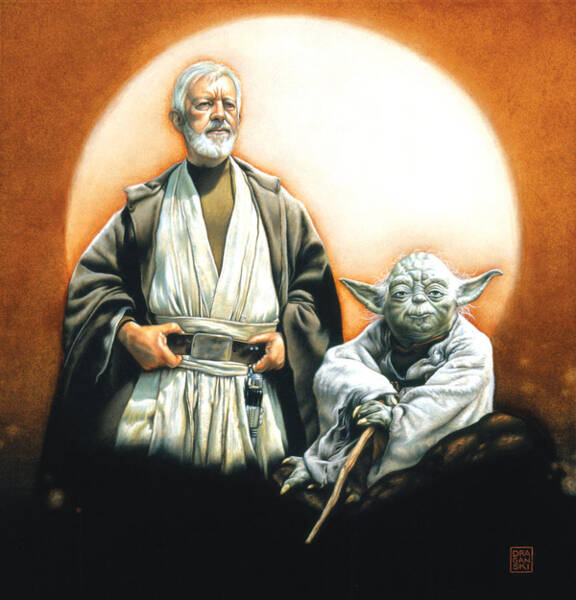 Obi-Wan and Yoda Under the Sun Wall Art