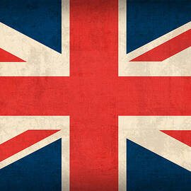 United Kingdom Union Jack England Britain Flag Vintage Distressed Finish by Design Turnpike