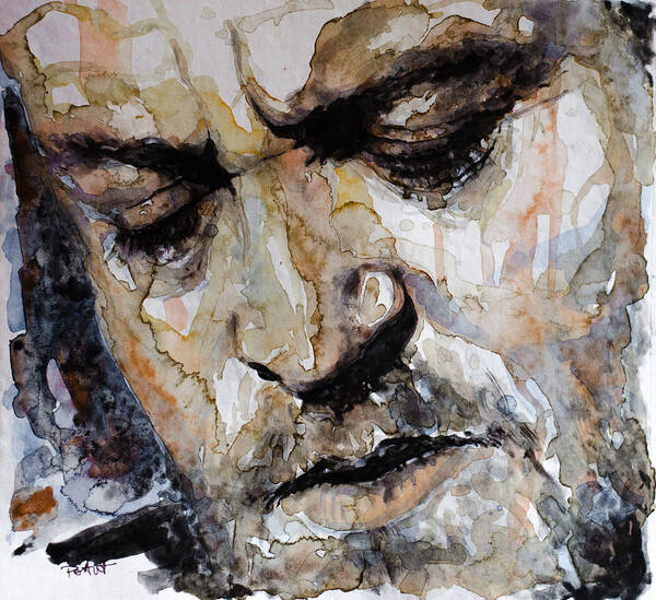 Joe Cocker Portrait with Intensity Wall Art