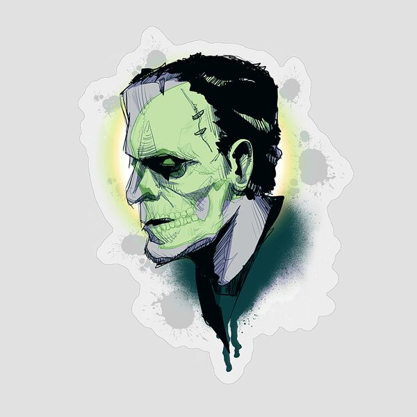 Frankenstein's Monster Portrait Sticker